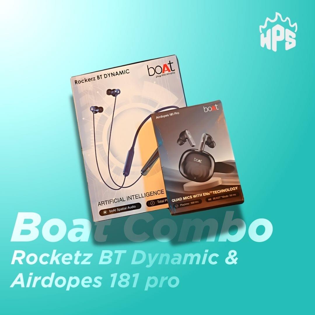 Boat Combo Rocketz BT Dynamic & Airdopes 181 pro